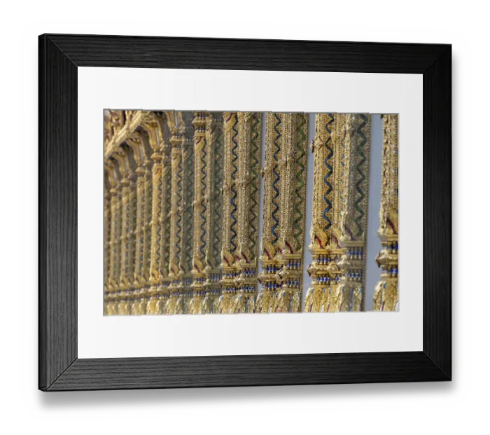 Framed Print : Columns with mosaic decorations (Lai Kranok) Framed Print : Columns with mosaic decorations (Lai Kranok)
