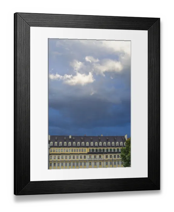 Framed Print : Urban scene at sunset, architecture in the old town of Munich