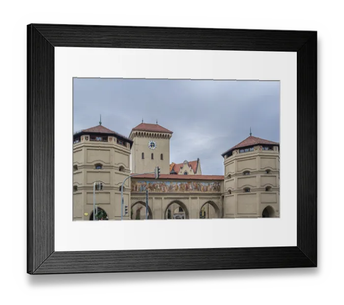 Framed Print : The Isartor, a Gothic city gate in the historic old town area of Munich