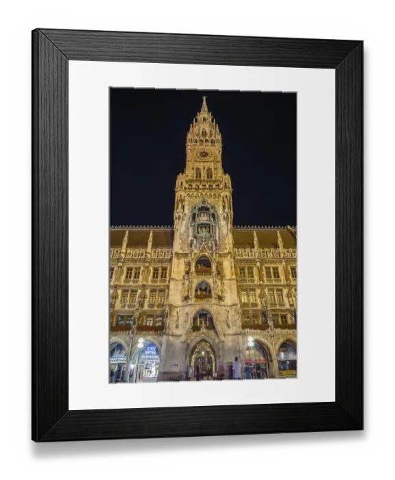 Framed Print : Night view of the New Town Hall