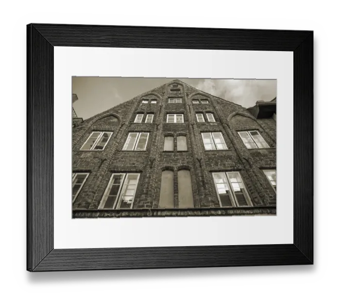 Framed Print : Brick Gothic house built in 1321