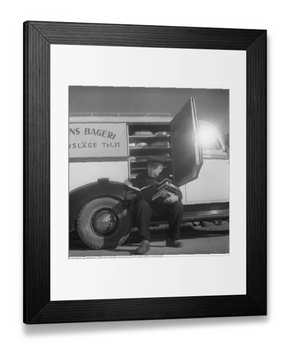 Framed Print : Malmo City Library's book bus in 1951 Framed Print : Malmo City Library's book bus in 1951