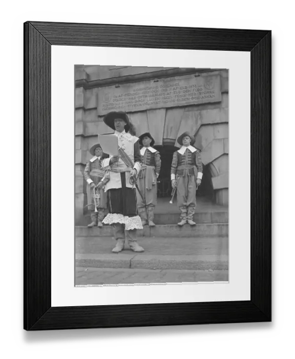 Framed Print : Norrkoping, 1941. In front of the city's town hall stands a group of men Framed Print : Norrkoping, 1941. In front of the city's town hall stands a group of men
