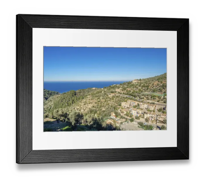 Framed Print : View from the village of Deia, Mallorca