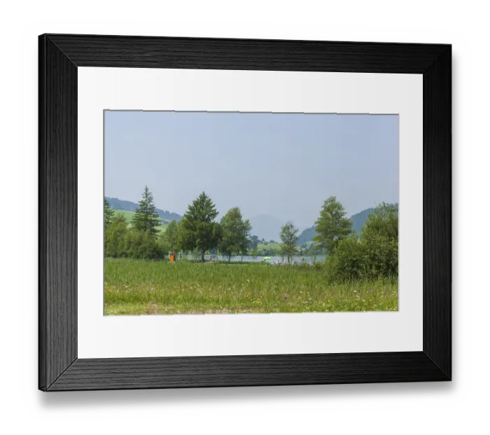 Framed Print : Walchsee and mountains, Walchsee Framed Print : Walchsee and mountains, Walchsee