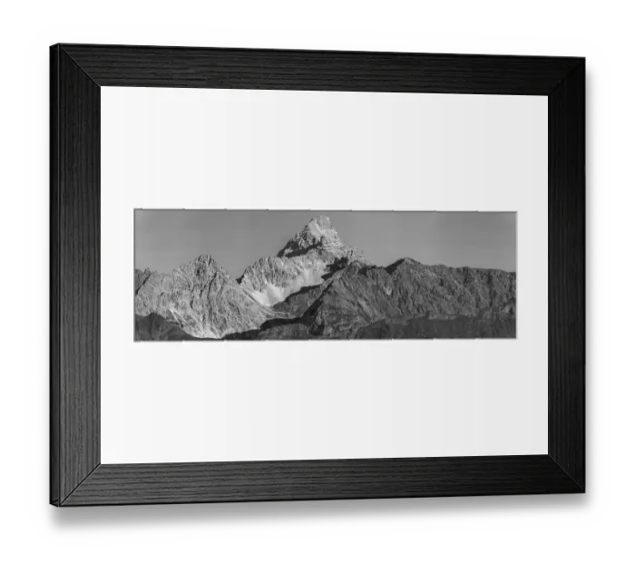 Framed Print : Mountain panorama from the Koblat-Hohenweg on the Nebelhorn across the Obertal with lush green meadows to Framed Print : Mountain panorama from the Koblat-Hohenweg on the Nebelhorn across the Obertal with lush green meadows to