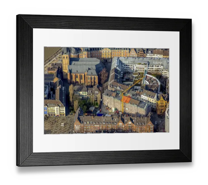 Framed Print : St. Lambert Basilica and former Lambertus School in Dusseldorf's old town Framed Print : St. Lambert Basilica and former Lambertus School in Dusseldorf's old town