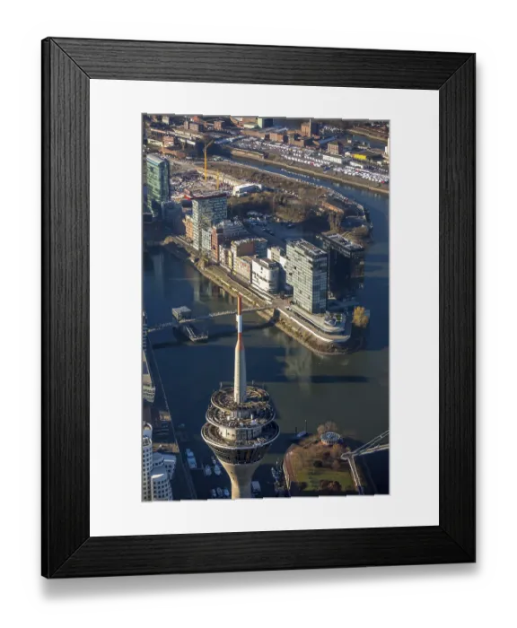 Framed Print : Dusseldorf TV Tower and Media Harbour
