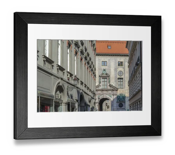 Framed Print : MUNCHEN, GERMANY - JULY 4, 2015: Urban scene