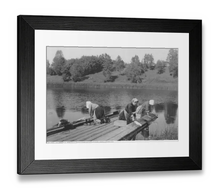 Framed Print : Doing the laundry in the 1930s