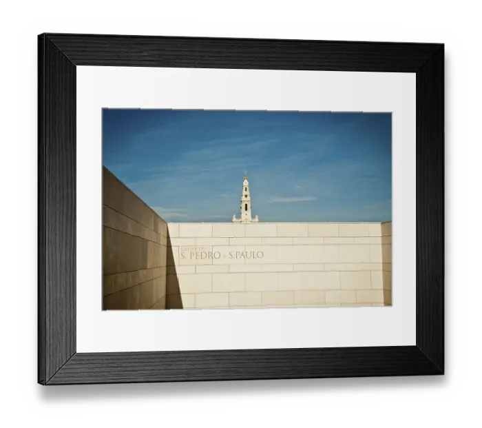 Framed Print : Church tower in Fatima, pilgrimage city, Portugal Framed Print : Church tower in Fatima, pilgrimage city, Portugal