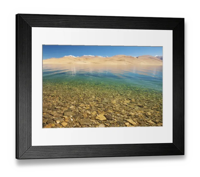 Framed Print : Himalayan mountain lake in Himalayas Tso Moriri