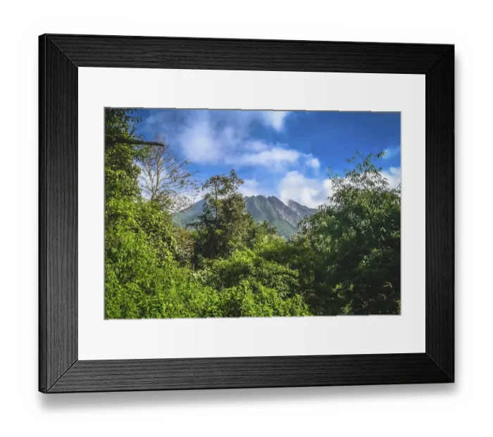 Framed Print : Majestic Gunung Sibayak volcano in Sumatra in Indonesia Framed Print : Majestic Gunung Sibayak volcano in Sumatra in Indonesia