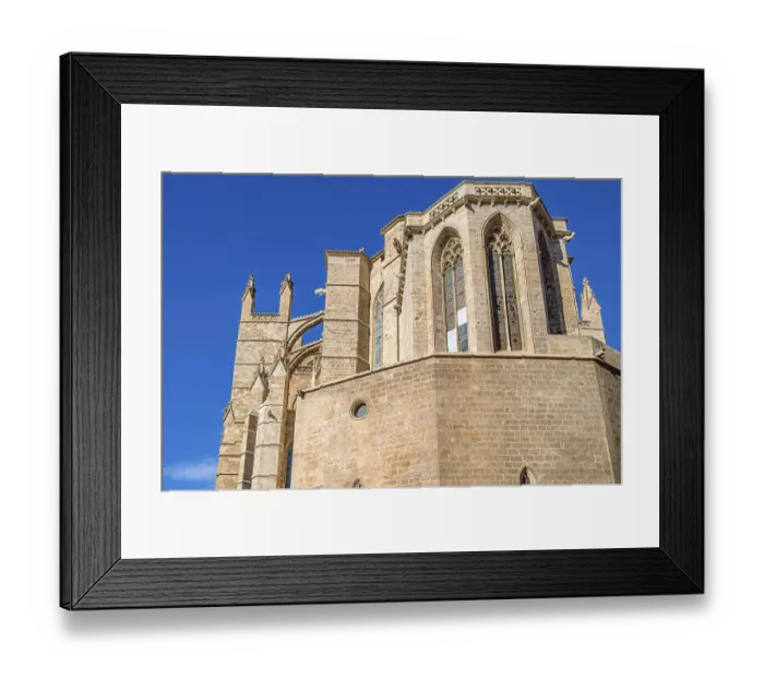 Framed Print : Facade of the Cathedral of Santa Maria of Palma (known as La Seu)