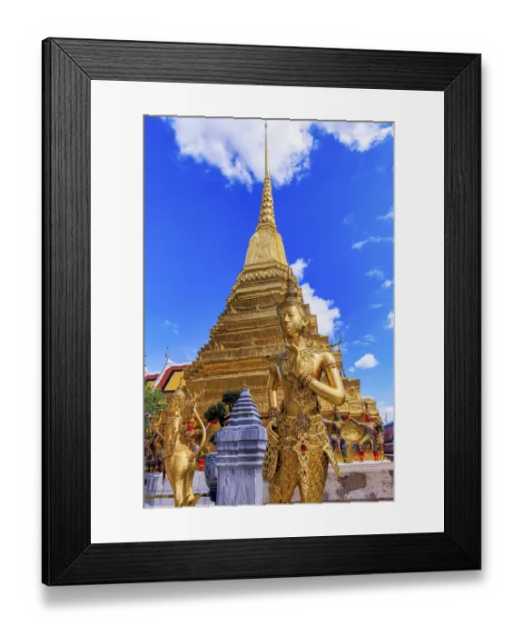 Framed Print : A gold plated Buddha at Wat Phra Kaew or the Temple of the Emerald Buddha