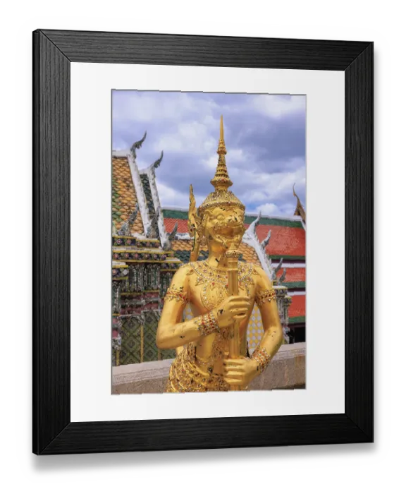 Framed Print : Statue of a guardian, Royal Grand Palace