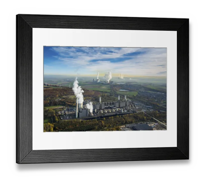 Framed Print : In front Frimmersdorf power plant