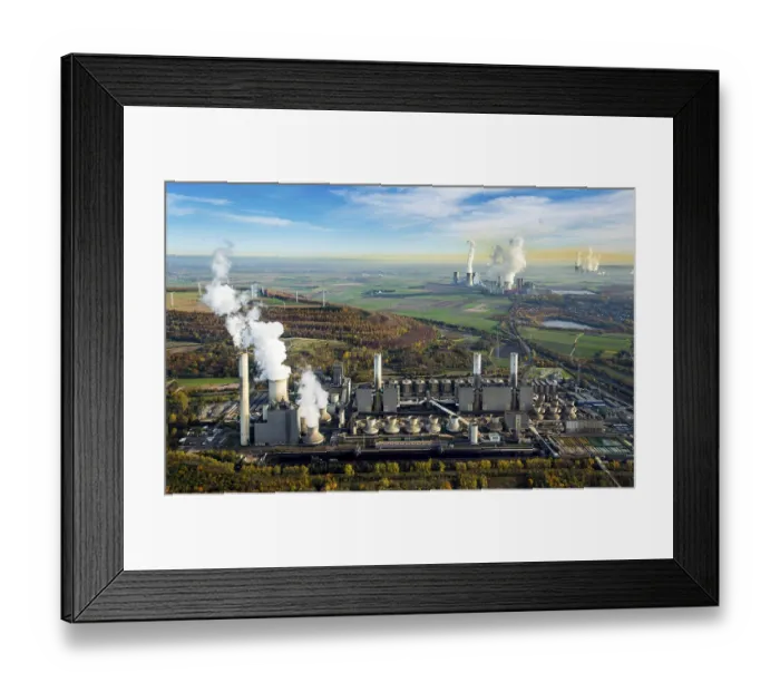 Framed Print : In front Frimmersdorf power plant