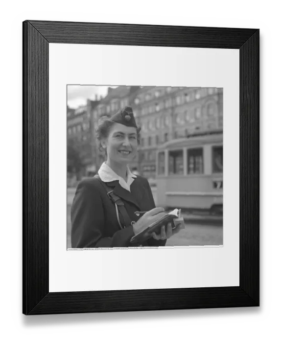 Framed Print : Stockholm Tramways, 1957. AB Stockholms Sparvagar (SS)