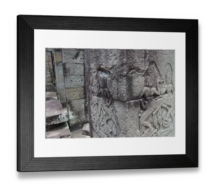Framed Print : Decoration in Agkor Thom, Siem Reap, Cambodia
