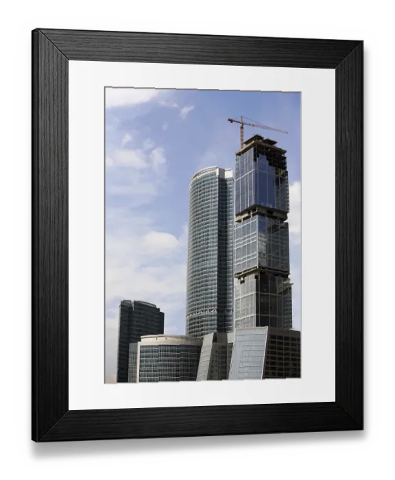 Framed Print : High buildings in Moscow on a background of the sky