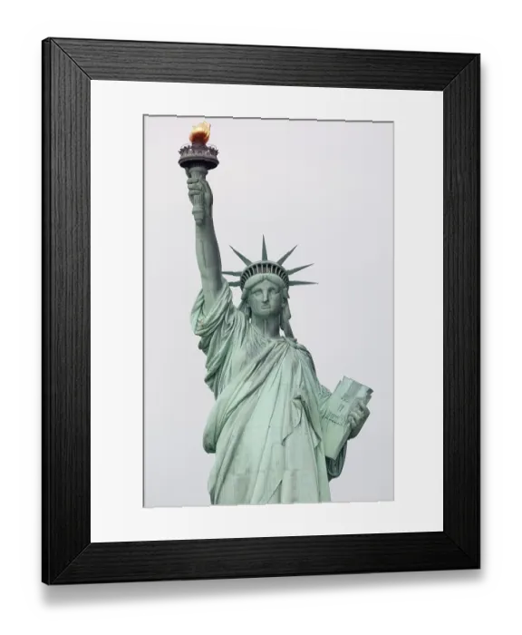 Framed Print : The Statue of Liberty is a colossal neoclassical sculpture on Liberty Island in New York City