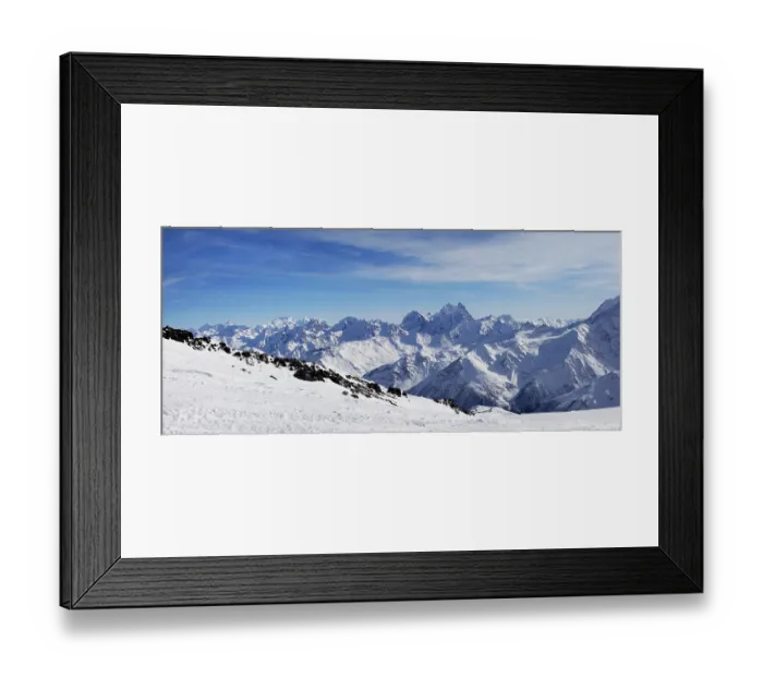 Framed Print : Russia. Caucasus. View on Elbrus Mount - the highest point of Europe from Cheget Mount