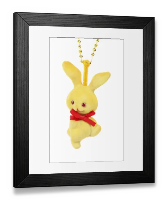 Framed Print : Yellow rabbit. Toy of christmas tree Framed Print : Yellow rabbit. Toy of christmas tree
