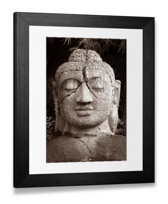 Framed Print : Portrait of a Buddha statue. Bali. Indonesia