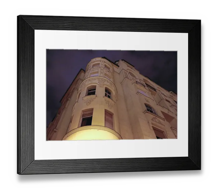 Framed Print : The variety of styles of palaces in Budapest: Roman