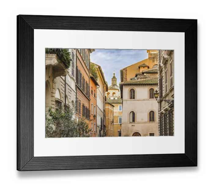 Framed Print : Rome the eternal city, alley and architectural details
