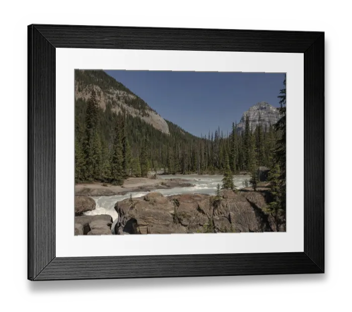 Framed Print : Mountain landscape with a flowing river