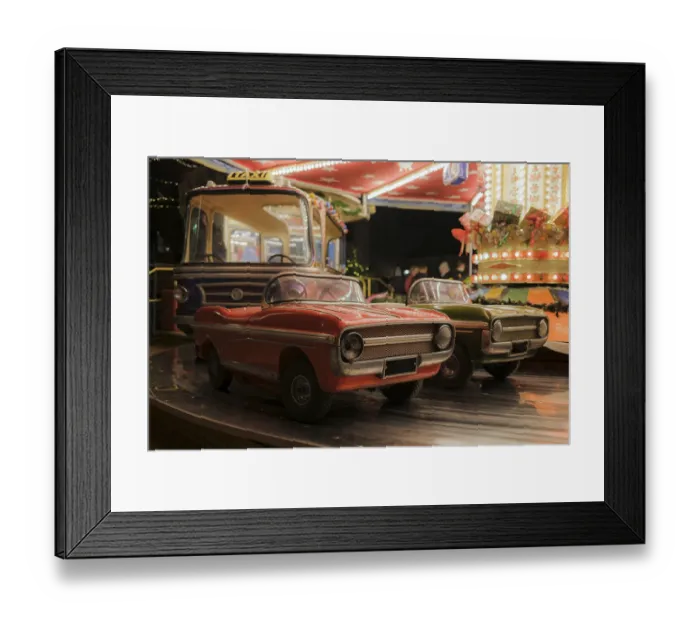 Framed Print : Children's carousel, classic fair ride at a Christmas market Framed Print : Children's carousel, classic fair ride at a Christmas market