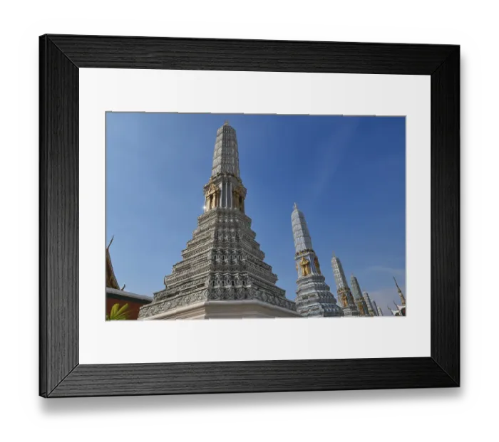 Framed Print : A row of prangs in Wat Phra Kaew