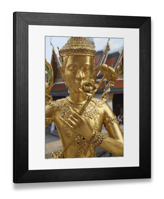 Framed Print : Statue of a kinnara in Wat Phra Kaew