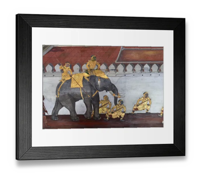 Framed Print : Paintings at Wat Phra Kaew, Grand Palace Framed Print : Paintings at Wat Phra Kaew, Grand Palace