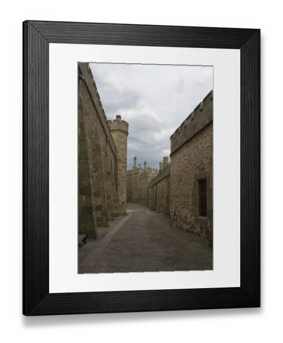 Framed Print : Fortress Vorontsov Palace in sky, Crimea, Russia Framed Print : Fortress Vorontsov Palace in sky, Crimea, Russia