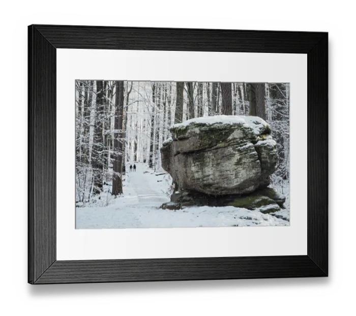 Framed Print : A huge rock by the trail in the National Park