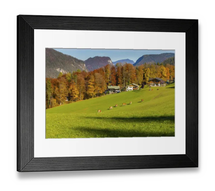 Framed Print : Alpine pasture above Berchtesgaden
