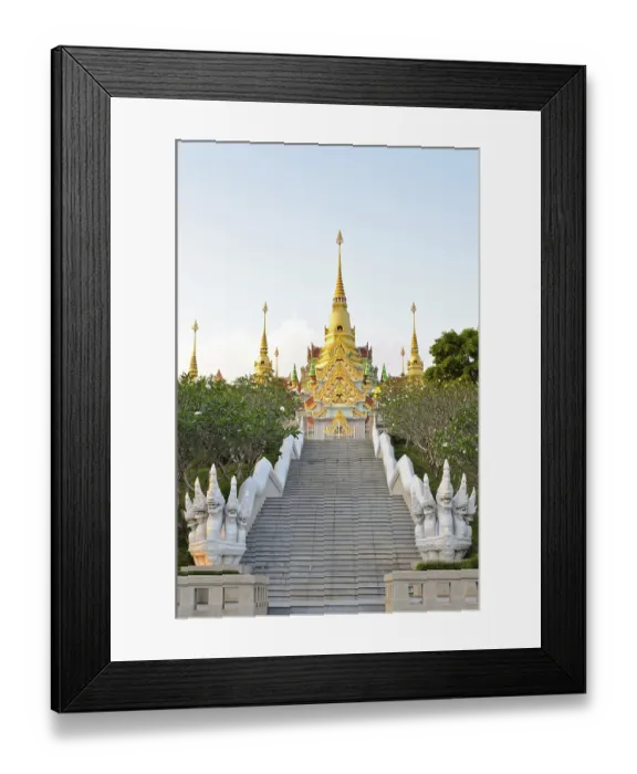 Framed Print : Stairs to Phra Mahathat Chedi Phakdi Prakat Framed Print : Stairs to Phra Mahathat Chedi Phakdi Prakat