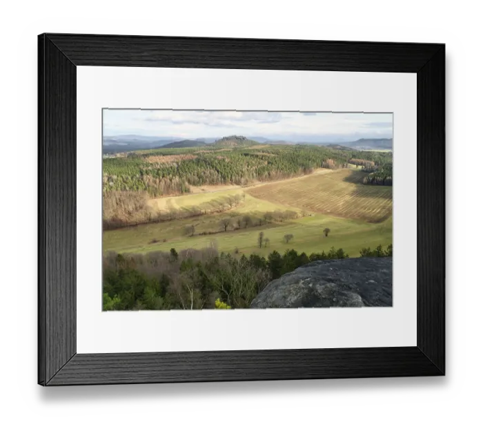 Framed Print : View from the Pfaffenstein. Forests