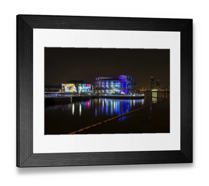 Framed Print : Sevit Islands on the han river taken at night