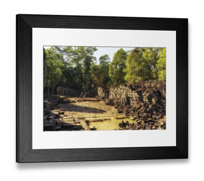 Framed Print : Bayon temple and ruins in Siem Reap