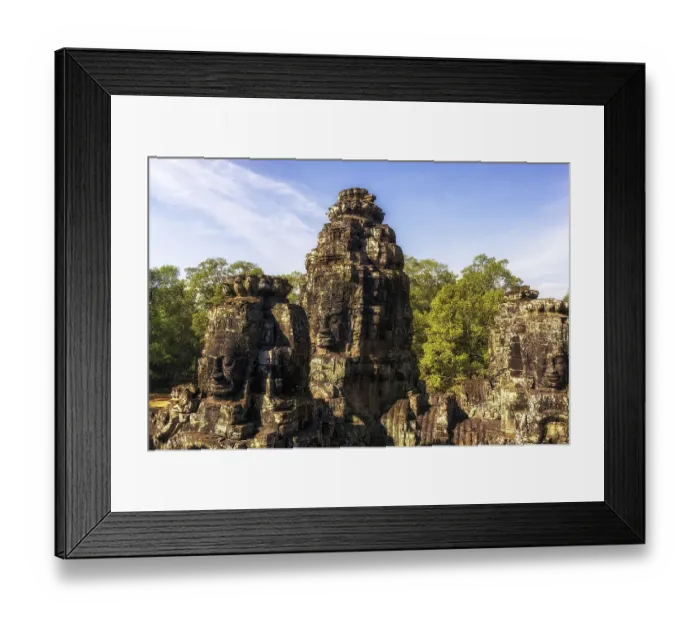 Framed Print : Bayon temple and ruins in Siem Reap Framed Print : Bayon temple and ruins in Siem Reap