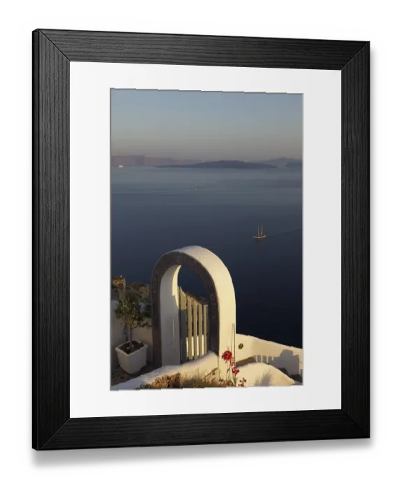 Framed Print : Architectural detail of Oia, the small town on the island of Santorini Framed Print : Architectural detail of Oia, the small town on the island of Santorini