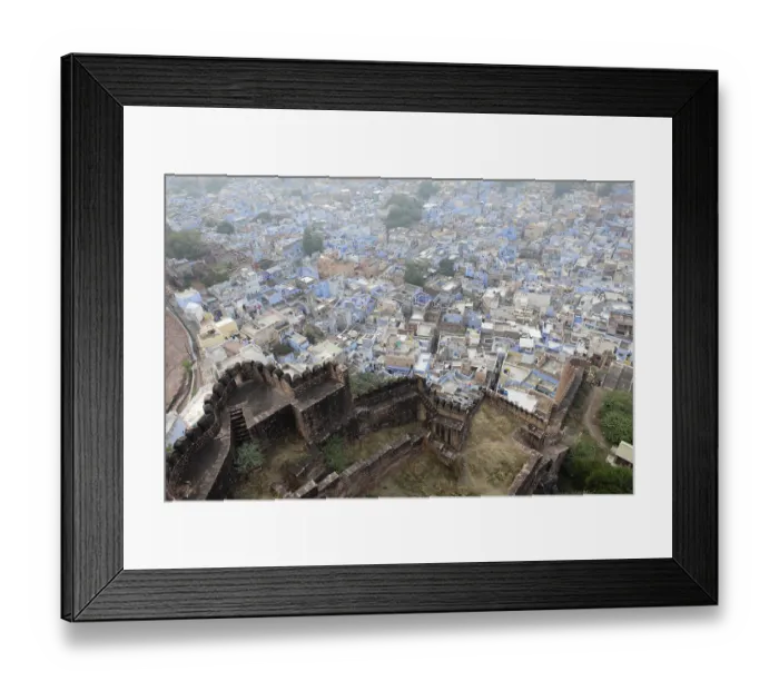 Framed Print : Jodhpur, the blue city, seen from Mehrangarh Fort