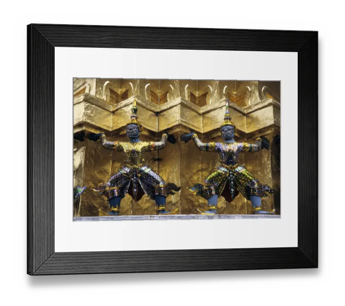 Framed Print : The statue of Demon (Yaksha), character from the Ramakien epic at golden chedi Framed Print : The statue of Demon (Yaksha), character from the Ramakien epic at golden chedi