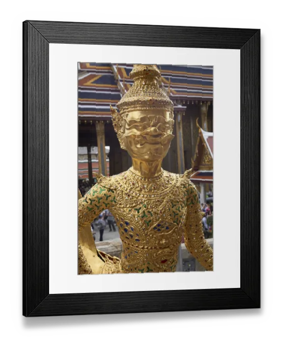 Framed Print : Statue of a kinnara in Wat Phra Kaew