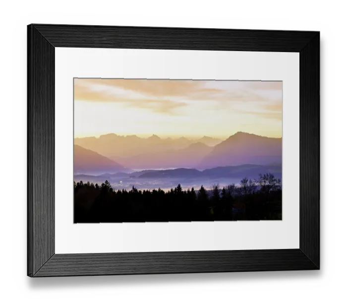 Framed Print : View from Horben of the midlands lying in fog