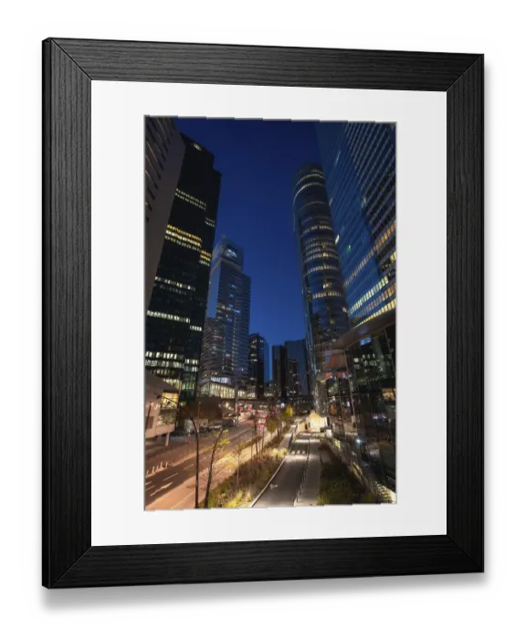 Framed Print : La defense financial district in paris at twilight Framed Print : La defense financial district in paris at twilight